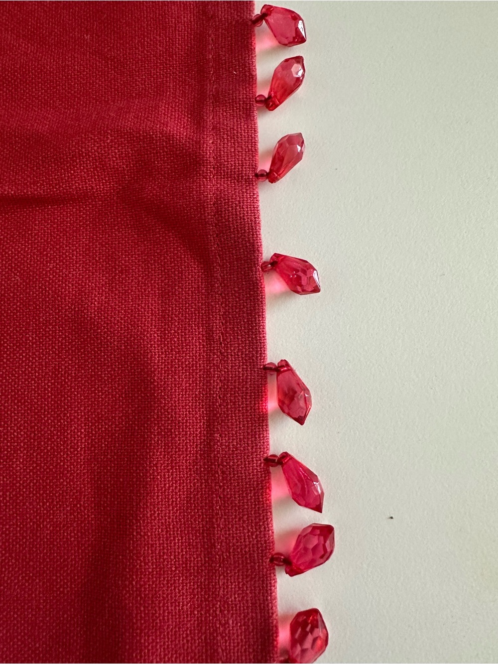 Pottery Barn Red decorative napkins - Solid Scarlet Accent set of 8 - Picture 2 of 3